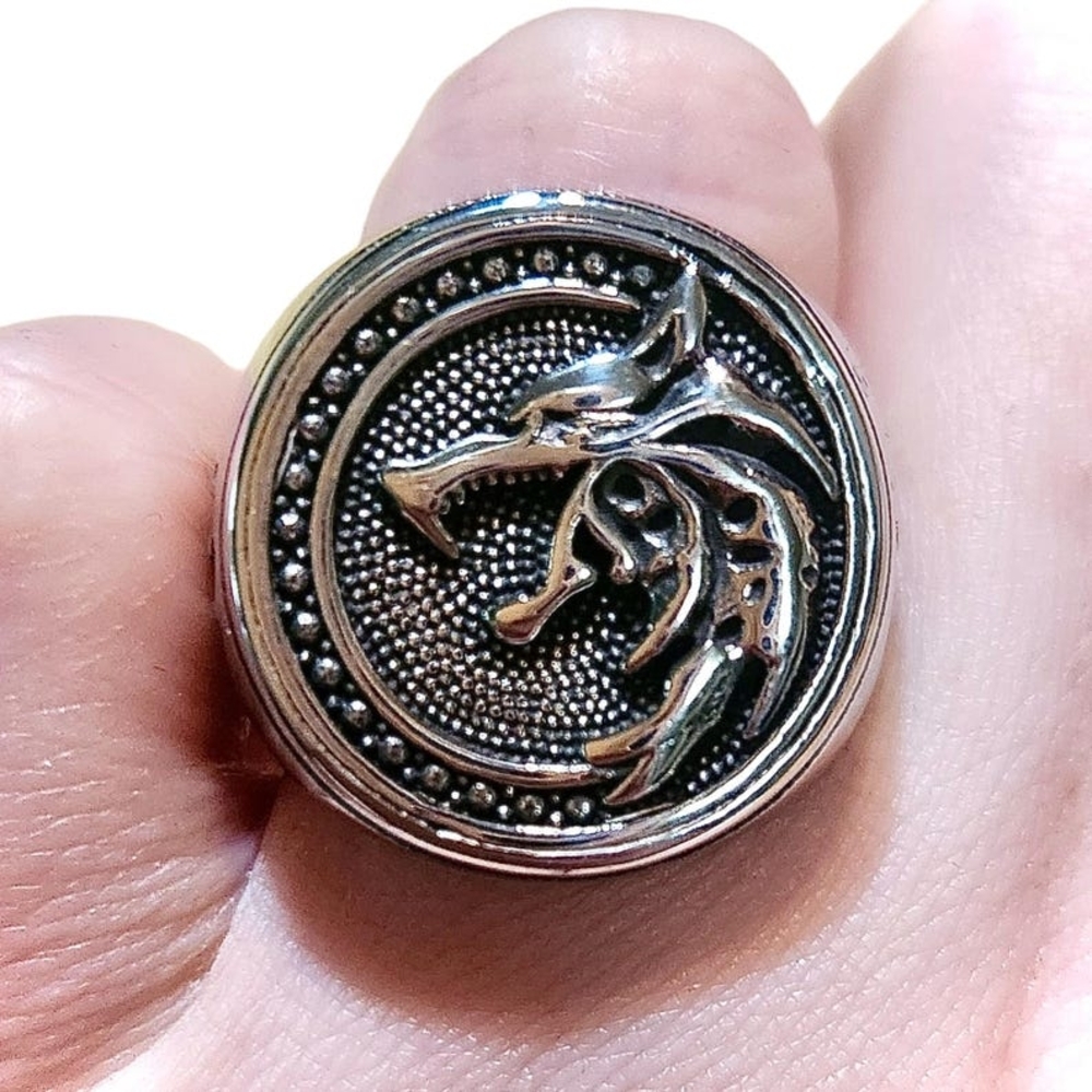 Viking Wolf Ring, Fenrir Wolf Viking Ring, Wolf Claw Ring, Stainless Steel Ring - Picture 7 of 10